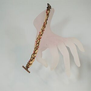 American Eagle Outfitters Live Your Life Braided Leather Friendship Bracelet